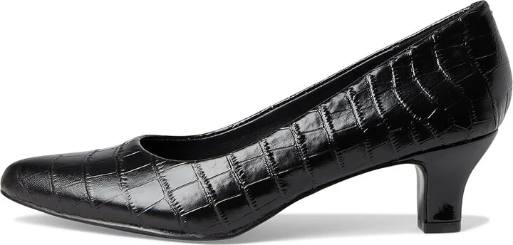 Trotters Kate High Women's Heels Black Croco : 8.5 M (B), Leather/Rubber - Image 6