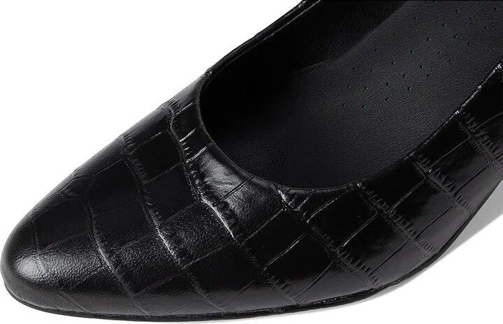 Trotters Kate High Women's Heels Black Croco : 8.5 M (B), Leather/Rubber - Image 7