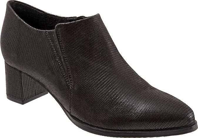 Trotters Keegan Women's Shoes Black Lizard Leather : 7 N (AA)