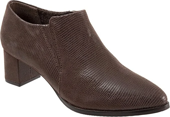 Trotters Keegan Women's Shoes Dark Brown Lizard Leather : 7 N (AA)