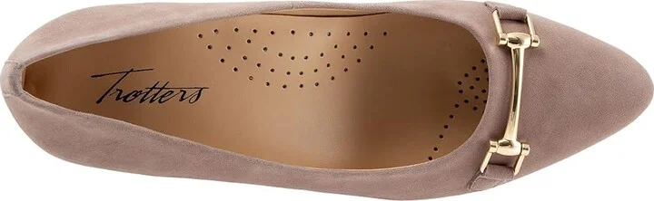 Trotters Kenzie High Women's Heels Taupe Suede : 7 N (AA) - Image 2