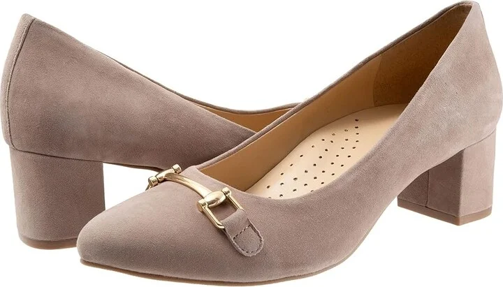 Trotters Kenzie High Women's Heels Taupe Suede : 7 N (AA)