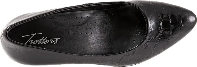 Trotters Kiera Women's 1-2 inch heel Shoes Black Croco Patent : 5 M (B), Leather - Image 2