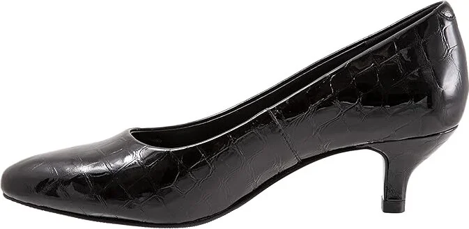 Trotters Kiera Women's 1-2 inch heel Shoes Black Croco Patent : 5 M (B), Leather - Image 6