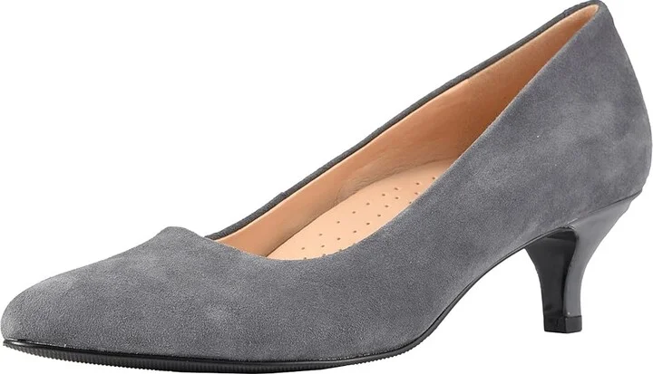 Trotters Kiera Women's 1-2 inch heel Shoes Dark Grey Suede Leather : 5.5 M (B) - Image 2