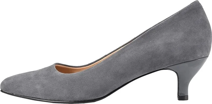 Trotters Kiera Women's 1-2 inch heel Shoes Dark Grey Suede Leather : 5.5 M (B) - Image 7