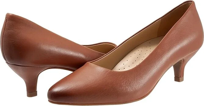 Trotters Kiera Women's 1-2 inch heel Shoes Luggage : 6.5 M (B), Leather