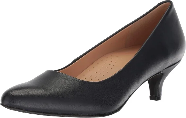 Trotters Kiera Women's 1-2 inch heel Shoes Navy Soft Leather : 7 N (AA) - Image 2