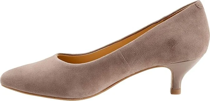Trotters Kiera Women's 1-2 inch heel Shoes Taupe Suede : 9 W (D) - Image 6