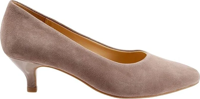 Trotters Kiera Women's 1-2 inch heel Shoes Taupe Suede : 9 W (D) - Image 7