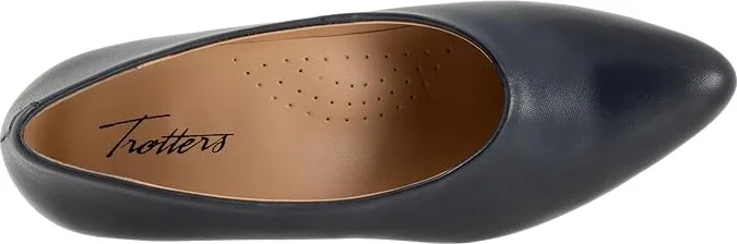 Trotters Kimber High Women's Heels Navy : 8 N (AA), Leather - Image 2