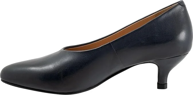 Trotters Kimber High Women's Heels Navy : 8 N (AA), Leather - Image 4