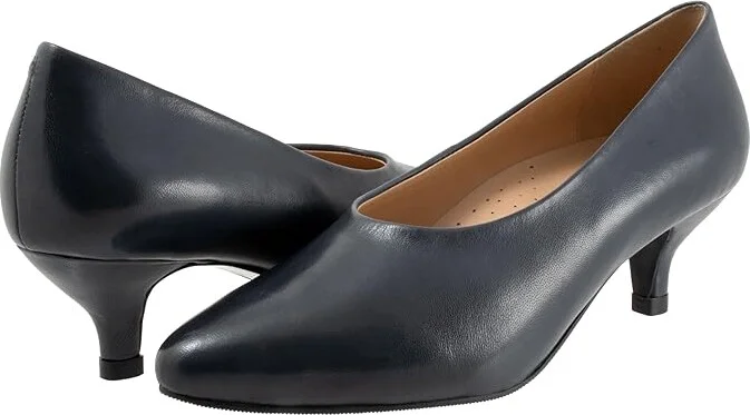 Trotters Kimber High Women's Heels Navy : 8 N (AA), Leather