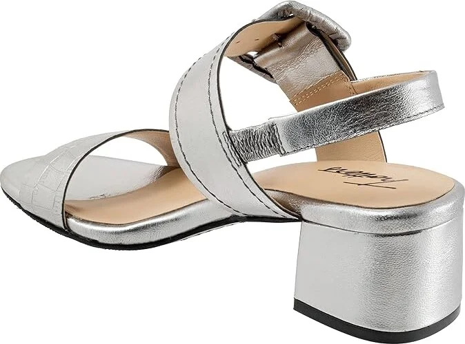 Trotters Laila Women's Shoes Pewter Metallic : 6.5 W (D), Leather - Image 4