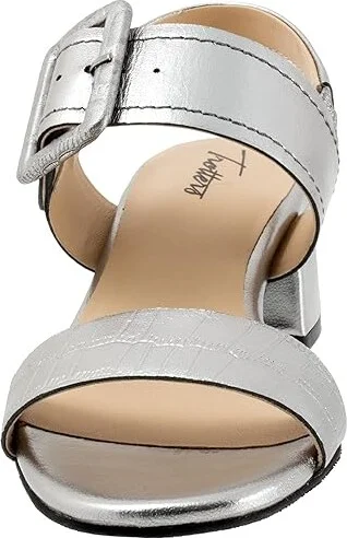 Trotters Laila Women's Shoes Pewter Metallic : 6.5 W (D), Leather - Image 5