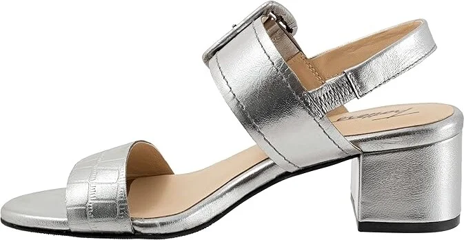 Trotters Laila Women's Shoes Pewter Metallic : 6.5 W (D), Leather - Image 7