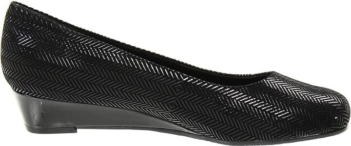 Trotters Lauren Women's Wedge Shoes Black Suede Patent Leather : 6 N (AA) - Image 8