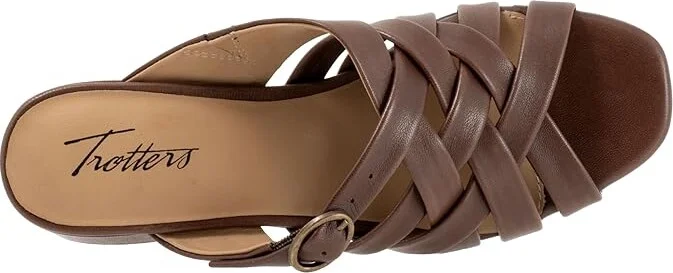 Trotters Lauri Women's Sandals Dk Brown : 9.5 W (D), Leather - Image 2