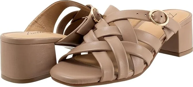 Trotters Lauri Women's Sandals Taupe : 6.5 M (B), Leather