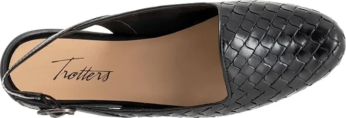 Trotters Lea Women's Flat Shoes Black : 10 M (B), Leather/Rubber - Image 2
