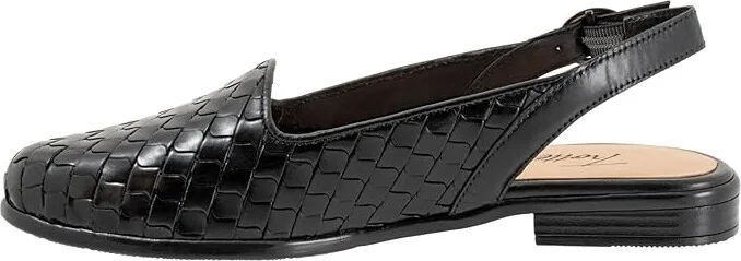 Trotters Lea Women's Flat Shoes Black : 10 M (B), Leather/Rubber - Image 4