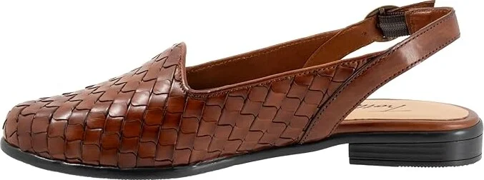 Trotters Lea Women's Flat Shoes Brown : 6.5 M (B), Leather/Rubber - Image 4