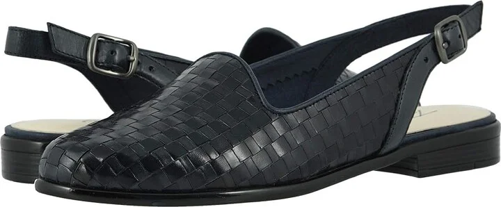 Trotters Lena Women's Shoes Navy : 7 N (AA), Leather