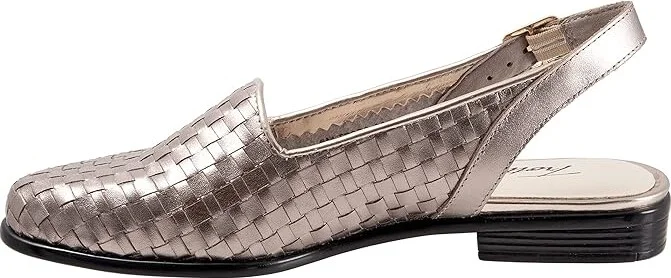 Trotters Lena Women's Shoes Pewter Leather : 10 WW (EE) - Image 6