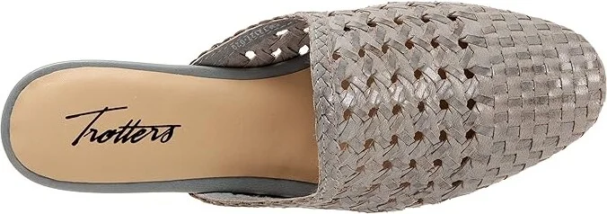 Trotters Leona Women's Shoes Grey Leather : 5.5 M (B) - Image 2