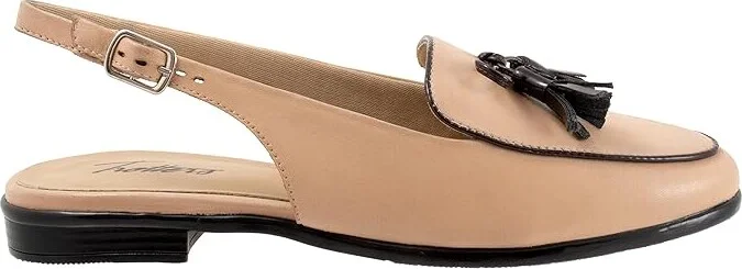Trotters Lillie Women's Flat Shoes Beige/Dark Brown : 12 N (AA), Leather - Image 7