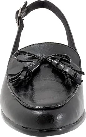 Trotters Lillie Women's Flat Shoes Black : 6 WW (EE), Leather - Image 5