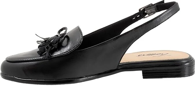 Trotters Lillie Women's Flat Shoes Black : 6 WW (EE), Leather - Image 6