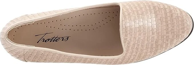 Trotters Liz Croco Women's Shoes Bone Leather : 9 WW (EE) - Image 2