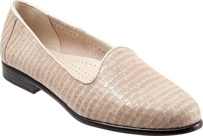 Trotters Liz Croco Women's Shoes Bone Leather : 9 WW (EE)