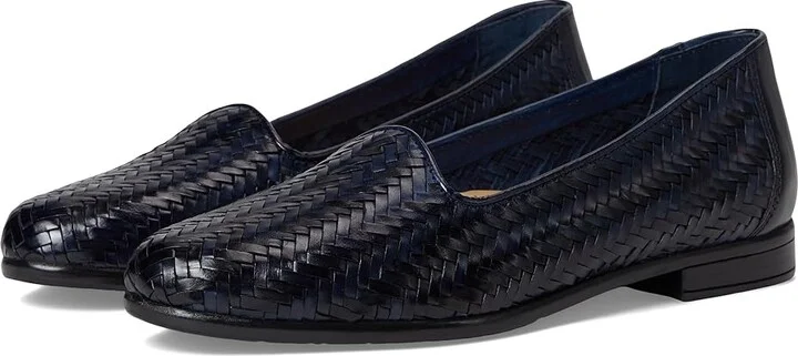 Trotters Liz III Women's Shoes Navy Leather : 9 WW (EE)