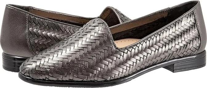 Trotters Liz III Women's Shoes Pewter : 12 WW (EE), Leather