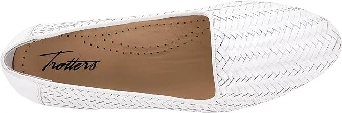 Trotters Liz III Women's Shoes White : 9.5 M (B), Leather - Image 2