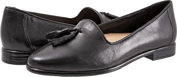 Trotters Liz Tassel Women's Shoes Black : 5.5 M (B), Leather