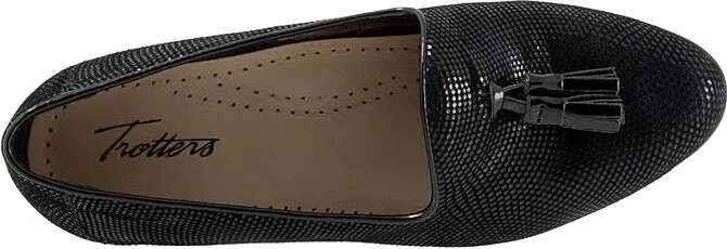 Trotters Liz Tassel Women's Shoes Black Mini Dot : 7.5 W (D), Leather - Image 2
