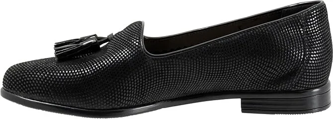 Trotters Liz Tassel Women's Shoes Black Mini Dot : 7.5 W (D), Leather - Image 4