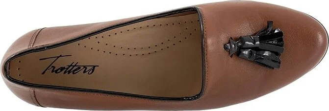 Trotters Liz Tassel Women's Shoes Luggage Black : 7 N (AA), Leather - Image 2