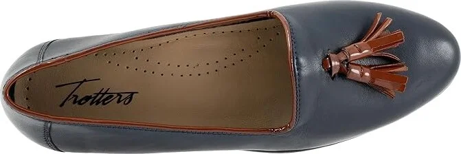 Trotters Liz Tassel Women's Shoes Navy : 5 M (B), Leather - Image 2