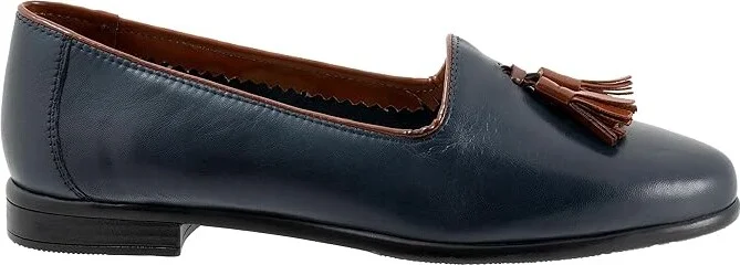 Trotters Liz Tassel Women's Shoes Navy : 5 M (B), Leather - Image 6