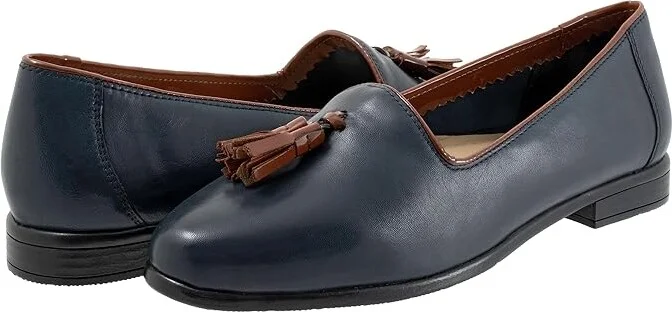Trotters Liz Tassel Women's Shoes Navy : 5 M (B), Leather