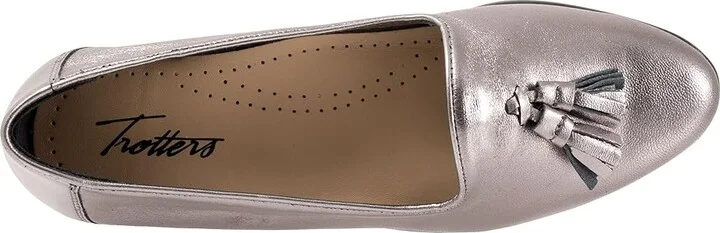 Trotters Liz Tassel Women's Shoes Pewter : 5 M (B), Leather - Image 2