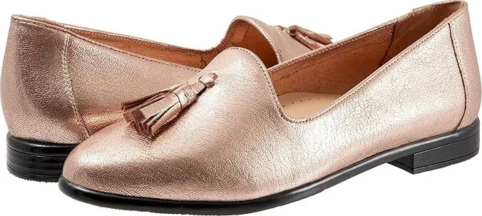 Trotters Liz Tassel Women's Shoes Rose Gold Metallic : 5 M (B), Leather