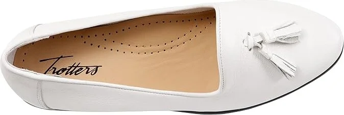 Trotters Liz Tassel Women's Shoes White : 8 M (B), Leather - Image 2