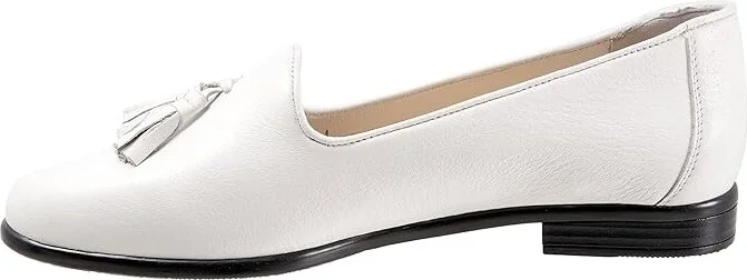 Trotters Liz Tassel Women's Shoes White : 8 M (B), Leather - Image 6