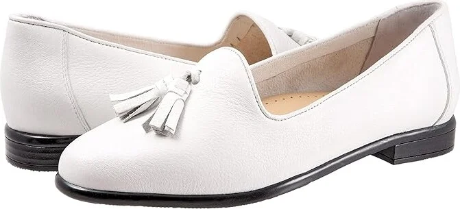 Trotters Liz Tassel Women's Shoes White : 8 M (B), Leather