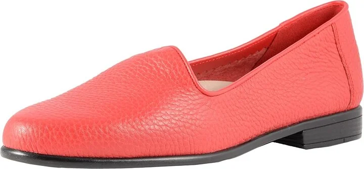 Trotters Liz Tumbled Women's Slip on Shoes Red Very Soft Leather : 9.5 WW (EE) - Image 2